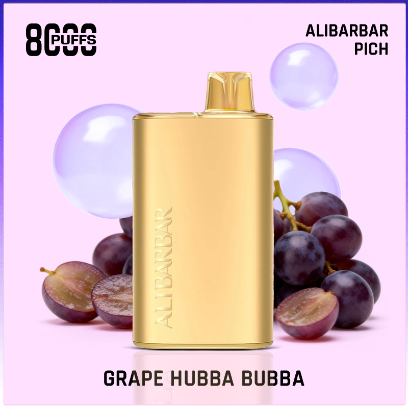Alibarbar Rich Grape Hubba Bubba 8000 Puffs