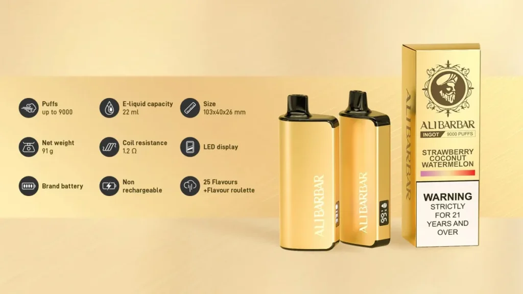 Do Alibarbar Vapes Have Nicotine? Ingot 9000 Specs & Review