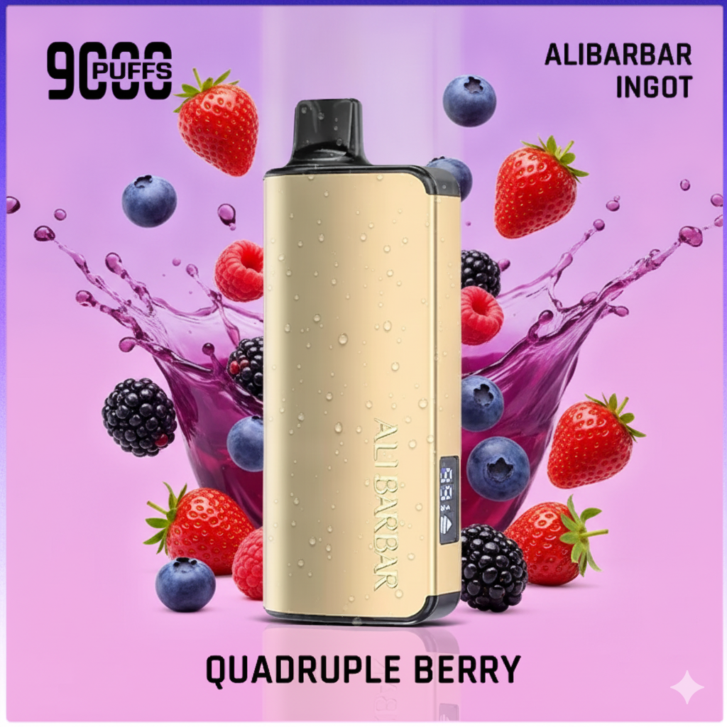 Alibarbar Ingot Quadruple Berry 9000 Puffs Review: The Ultimate High-Capacity Vape Guide