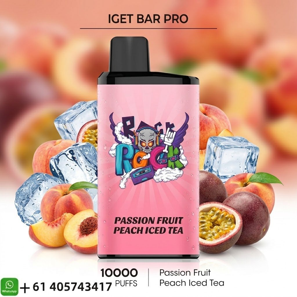 IGET Bar Pro Passion Fruit Peach Iced Tea 10000 Puffs