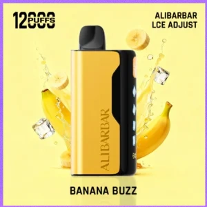 ALIBARBAR Ice Adjust 12000 Puffs Banana Buzz